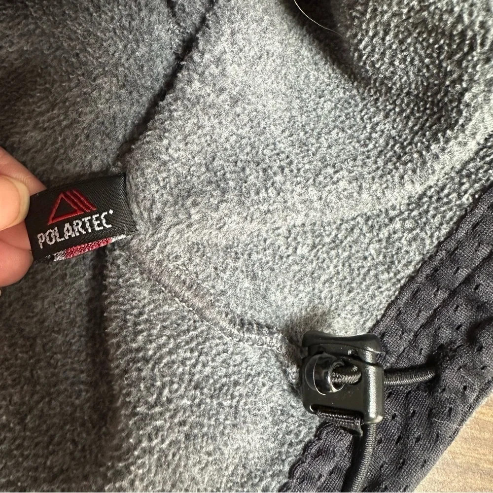 L.L. Bean Polartec Fleece Medium-Weight Gray 1/2 Zip Utility Jacket, Medium